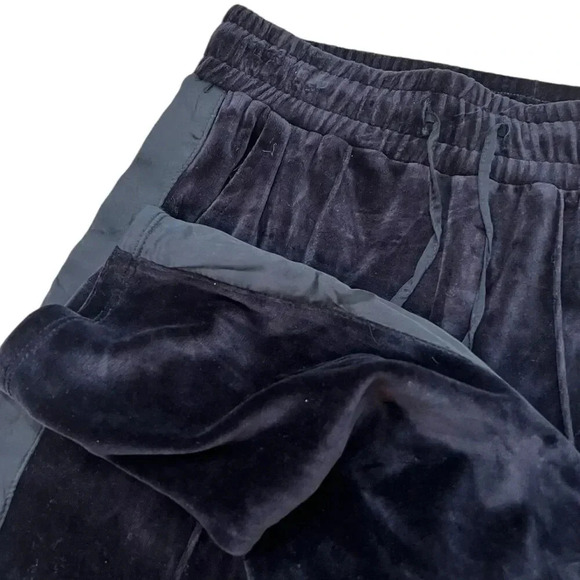 Joe's Jeans Black Lissa Tuxedo Stripe Velour Sweatpants XS - Picture 3 of 5